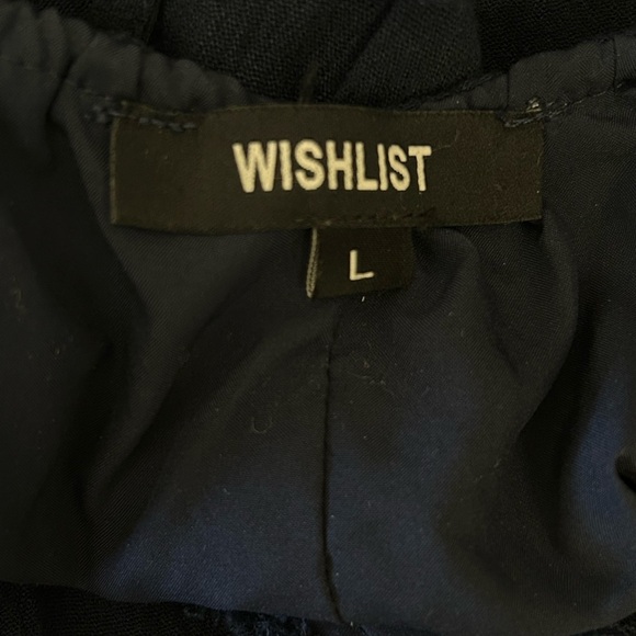 Wishlist Camisole Wide Leg Spaghetti Strap Jumpsuit Navy Blue Women’s Size L - Picture 11 of 13